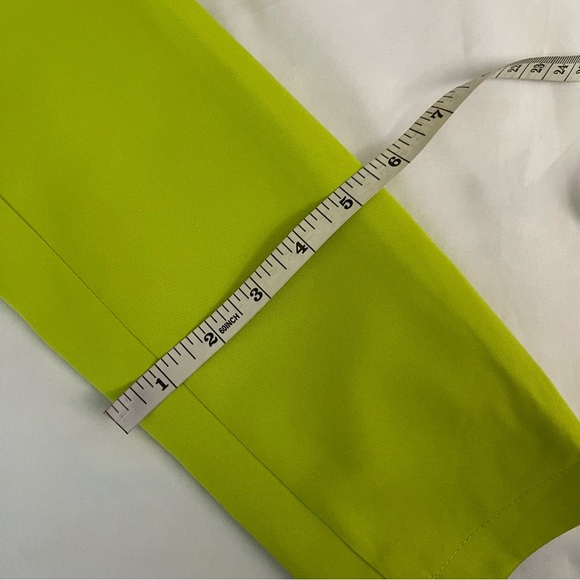 Lime green cropped lapel collar  two-button blazer - Picture 5 of 13